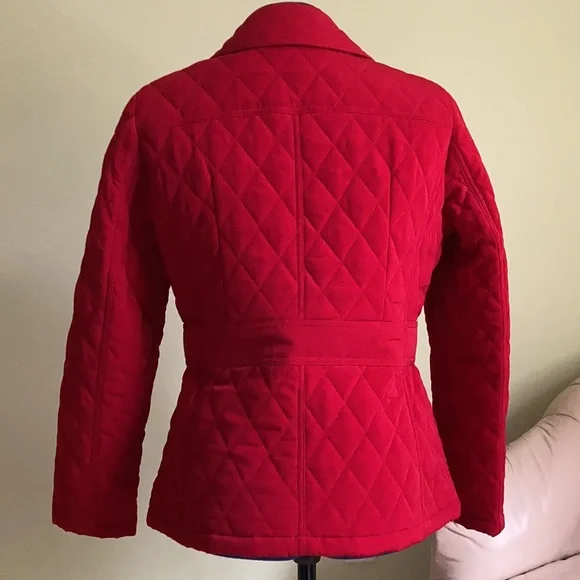 Red ESPRIT quilted fall coat - Picture 2 of 8